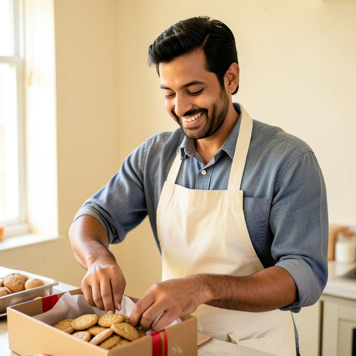 Evaki team member 4 with freshly baked treats